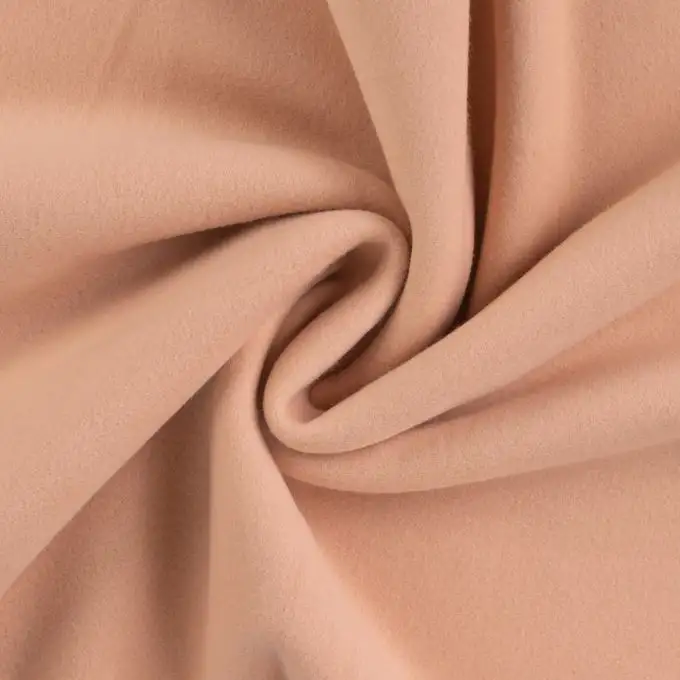 Tessuto in pile di cotone biologico morbido salmone