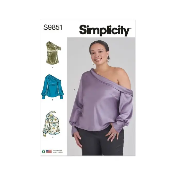 Cartamodello Simplicity S9851.W3 -Top per signore e donne 58 a 66