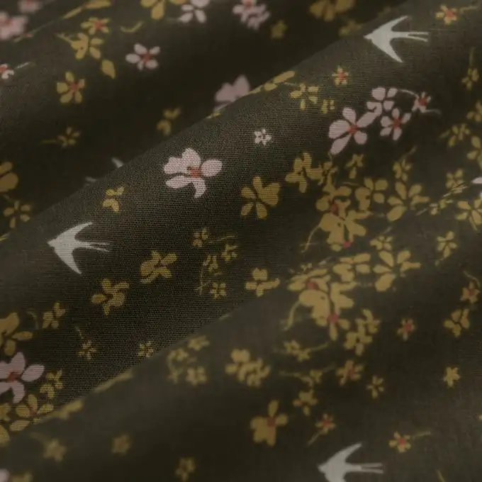 Tessuto cretonne Shima bronzo