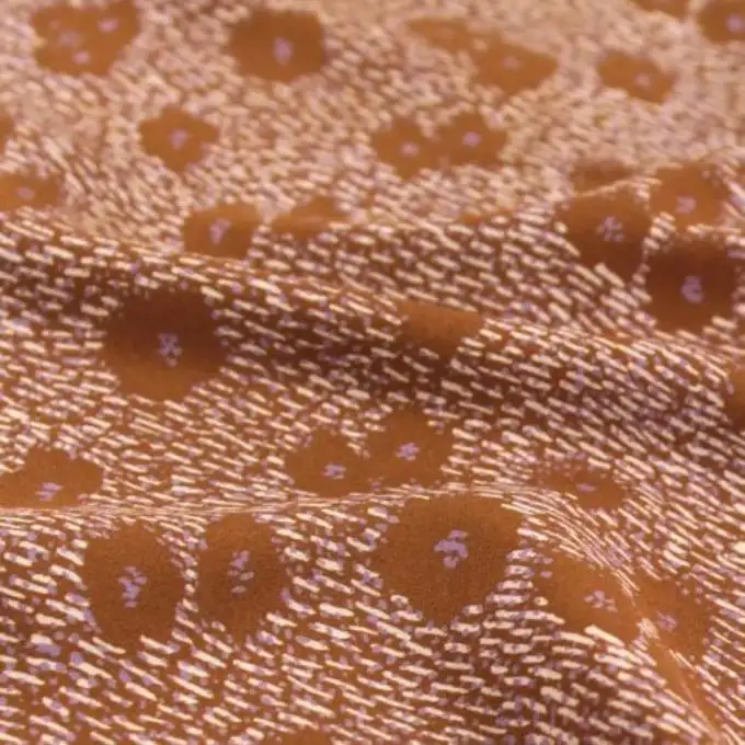 Tessuto popeline in viscosa Punti caramello - Eglantine e Zoé