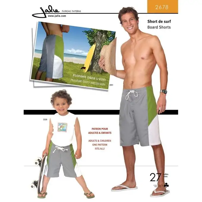 Modello Jalie 2678 short surf uomo bambino adulto