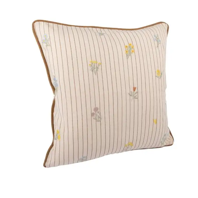 Cuscino ricamato bouquet 40x40cm