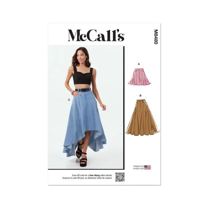 Modello Mc Call's M8480Y5 Gonna cerniera 46 54