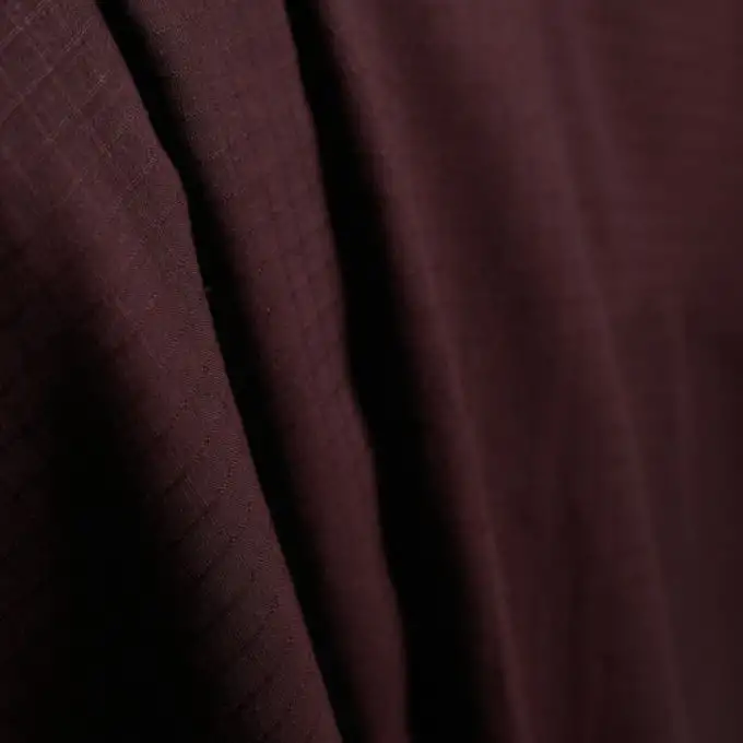 Tessuto lino viscosa Little Tile crispy brownie - Atelier Brunette