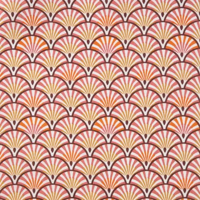 Tessuto cretonne rivestito Yona marsala prugna