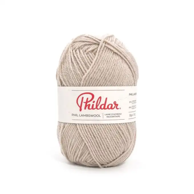 Gomitolo di lana Lambswool beige mélange - Phildar