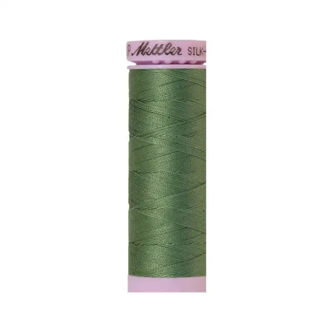 Bobina di filo mettler silk finish cotone 150m verde salvia col 0844
