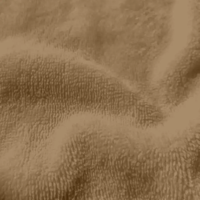 Tessuto spugna bambù morbido unito beige