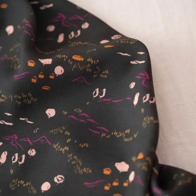 Tessuto viscosa orizzonte nero - Lise Tailor