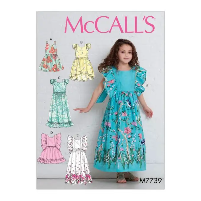 Modello McCALL's M7739CDD Abito a balze e arricciature Bambino 2 a 5 anni
