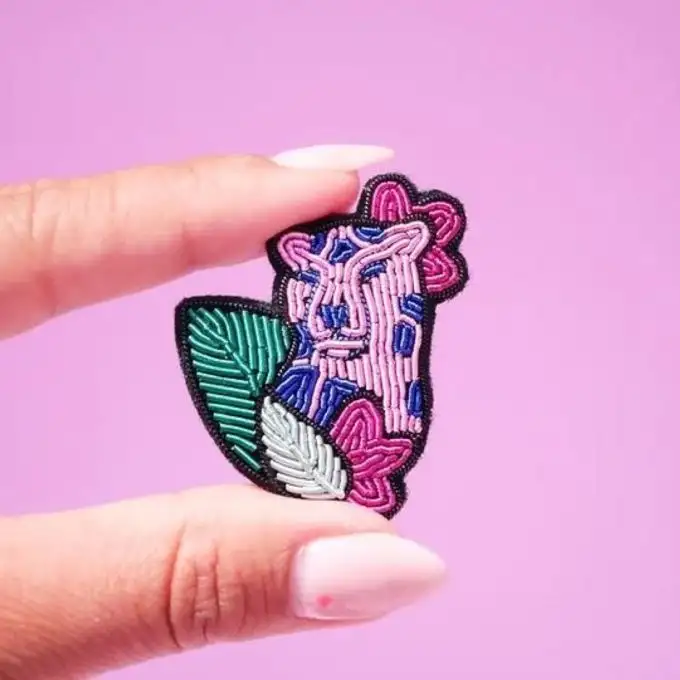 Spilla leopardata rosa - Maliziosa