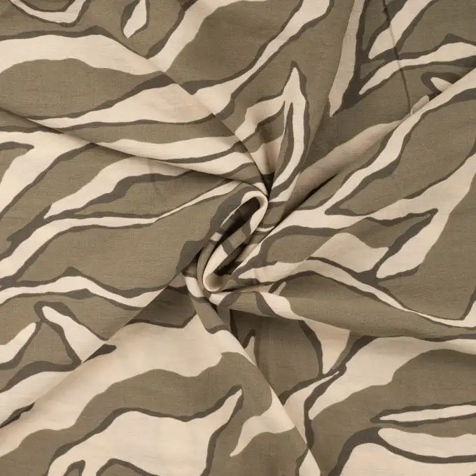 Tessuto viscosa stampato zebra verde
