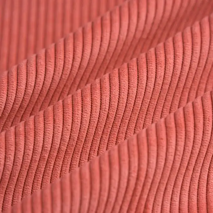Tessuto velluto a coste First corallo