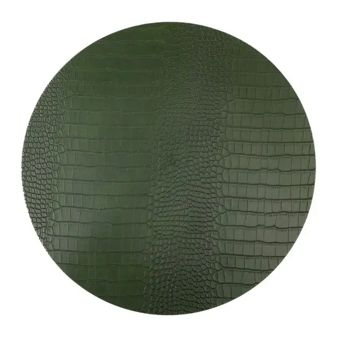 Set da tavola rotondo croco kaki diametro 38cm