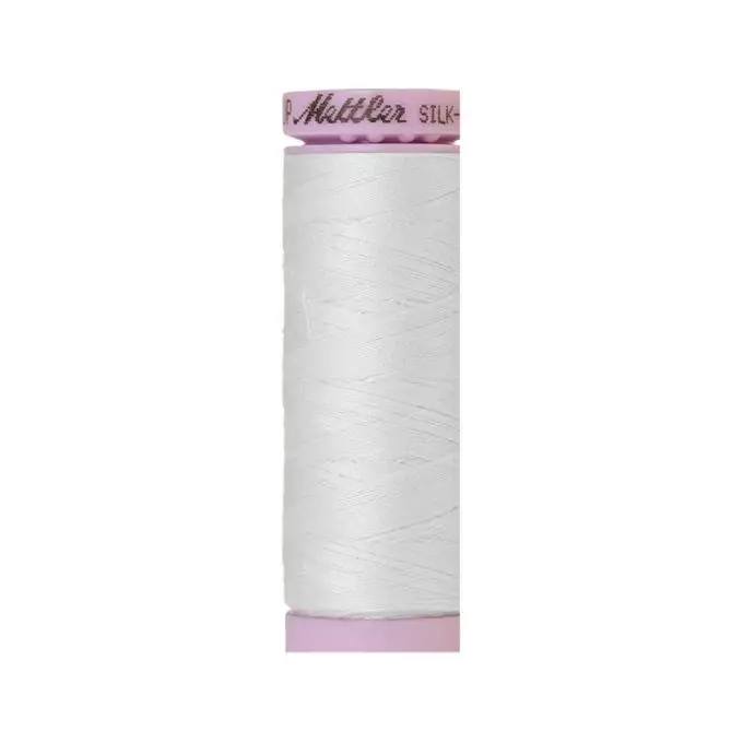 Bobina di filo mettler silk finish cotone 150m bianco col. 2000