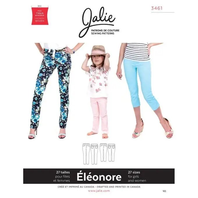 Modello Jalie 3461 jeans Eleonore infilare bambino adulto