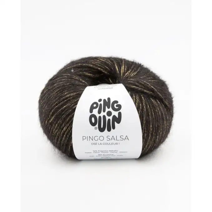 Gomitolo di filato per maglieria Salsa nero oro - Pingouin