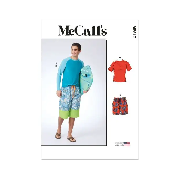 Modello Mc Call's M8517BB Rashguard e pantaloncini Uomo dalla 44 alla 52