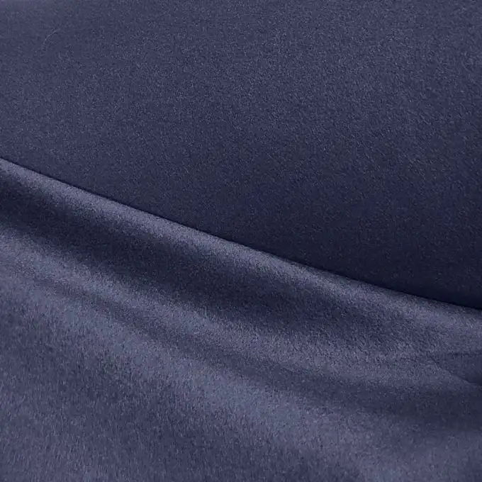 Tessuto lana cappotto Lucerna blu navy - Origine Italia