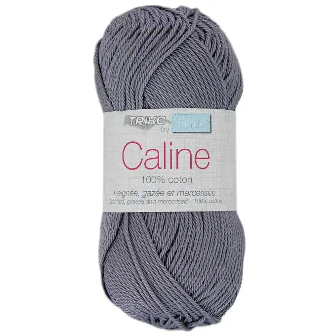Gomitolo filato Caline 50g 100% cotone mercerizzato - Col. 170 Grigio Topo