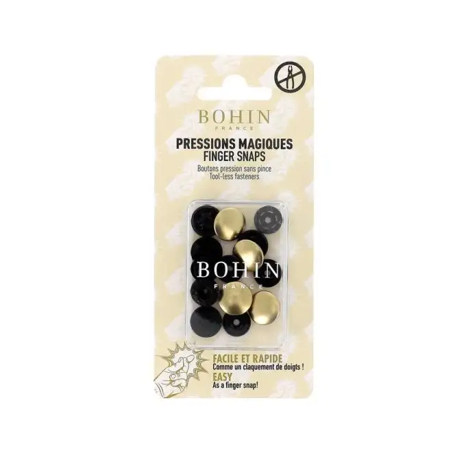 Pressione magica 14mm x4 metallo oro Bohin