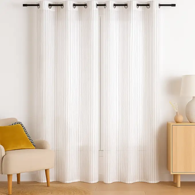 Tenda leggera a righe grigie Vernaison