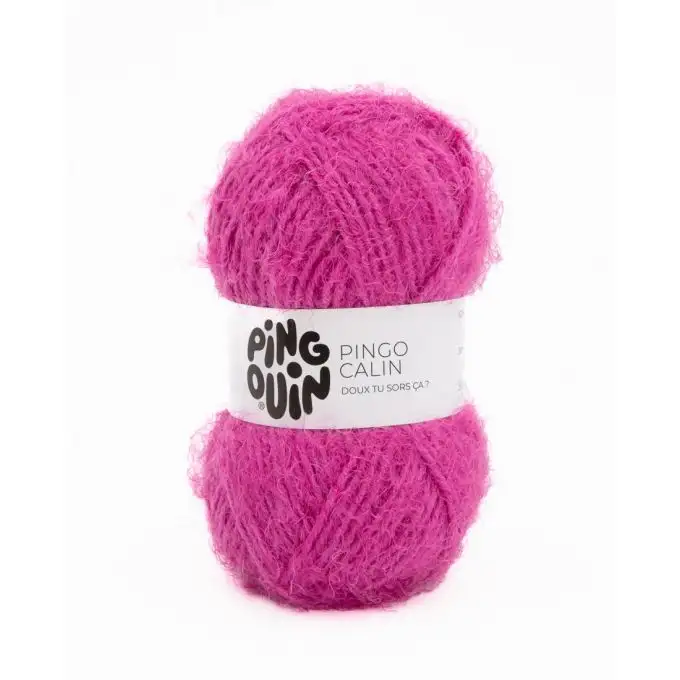 Pelota di filato da maglia Calin rosa lampone - Pingouin