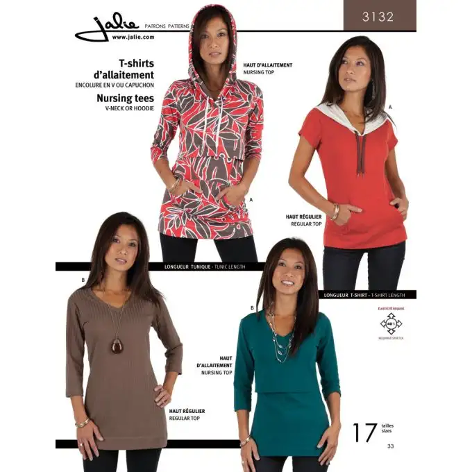 Modello Jalie 3132 top allattamento donna