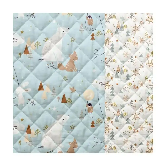 Tessuto trapuntato animali del Polo Nord