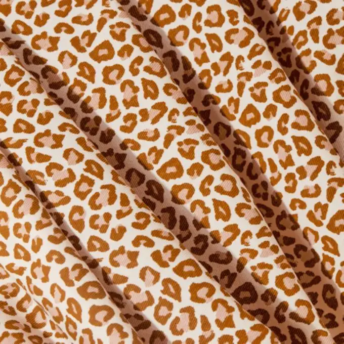 Tessuto Leony gabardine ecru e ocra - Atelier Brunette