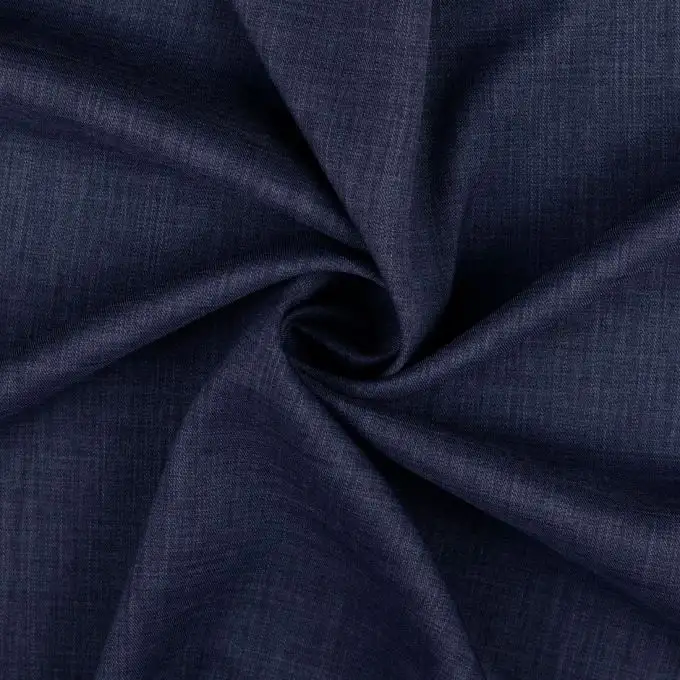 Tessuto gabardine poliestere uomo blu navy