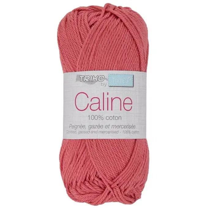 Gomitolo filato per maglieria Caline 50g 100% cotone mercerizzato - Col. 119 Rosa tè