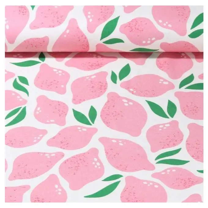 Maglia jersey stampata limone rosa - Albstoffe