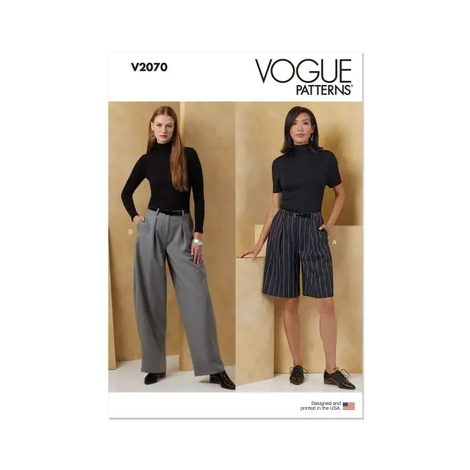Modello Vogue V2070B5 Donna Pantalone o short ampio 36 a 44
