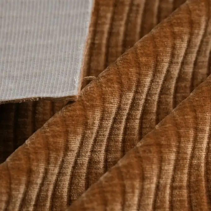 Tessuto velluto cottage cammello