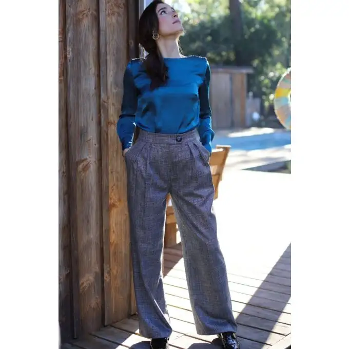 Modello Charlie pantaloni donna dal 32 al 48 Clématisse Pattern