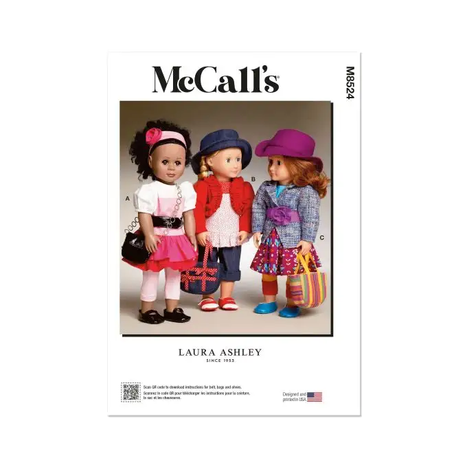 Modello Mc Call's M8524OS Abbigliamento bambola 45 cm