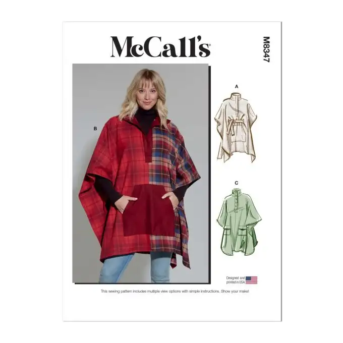 Patron McCall's 8347Y - Poncho taglie 32-42