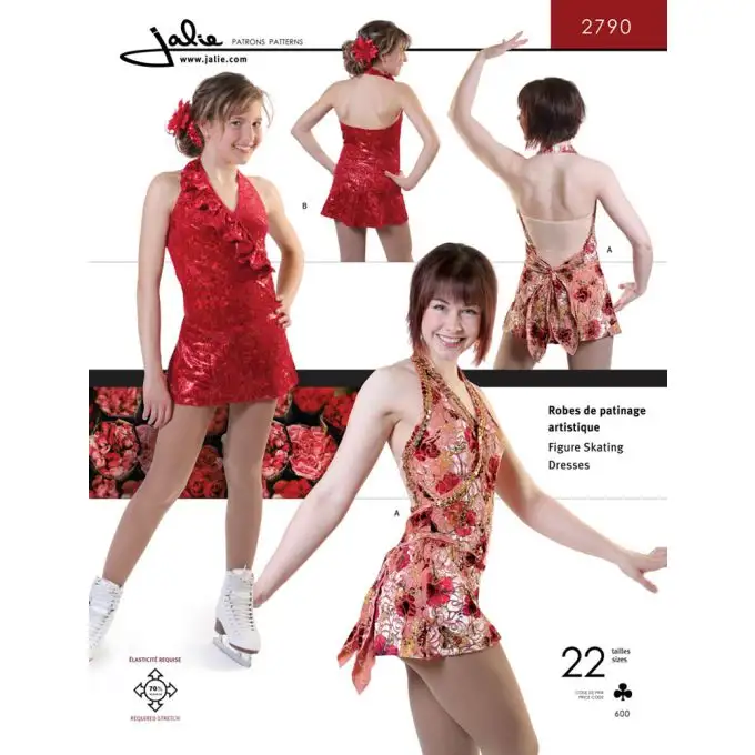 Modello Jalie 2790 abito pattinaggio artistico cache-coeur bambino adulto