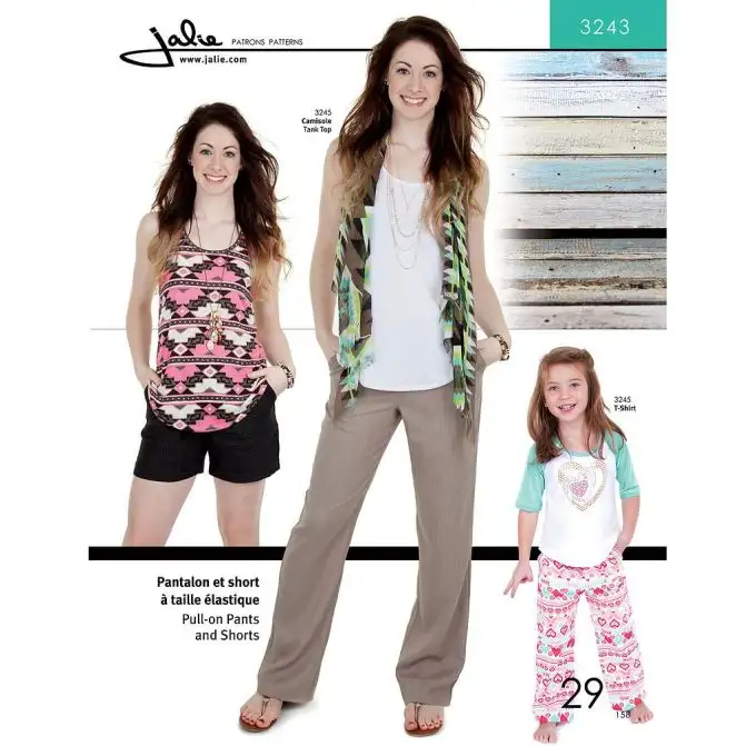 Modello Jalie 3243 pantaloni elastico bambino adulto