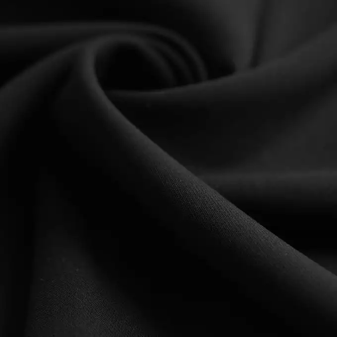 Tessuto gabardine poliestere viscosa elastan Zoé unito nero