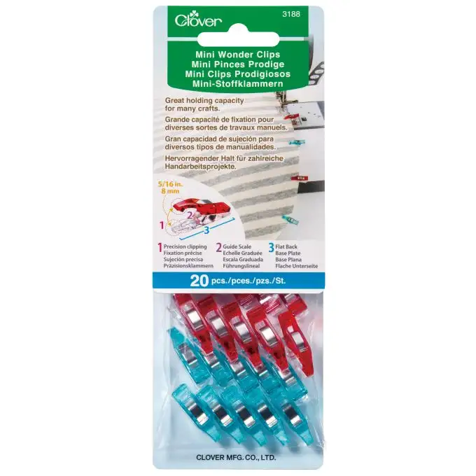 Pinze wonder clips piccole rosse e blu x20 - Clover