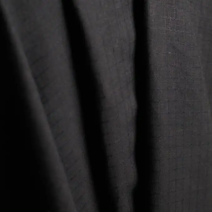 Tessuto lino viscosa Little Tile grigio scuro - Atelier Brunette