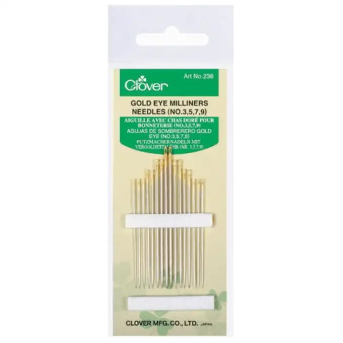 Aghi modista occhio d'oro n° 3-5-7-9 x16 - Clover