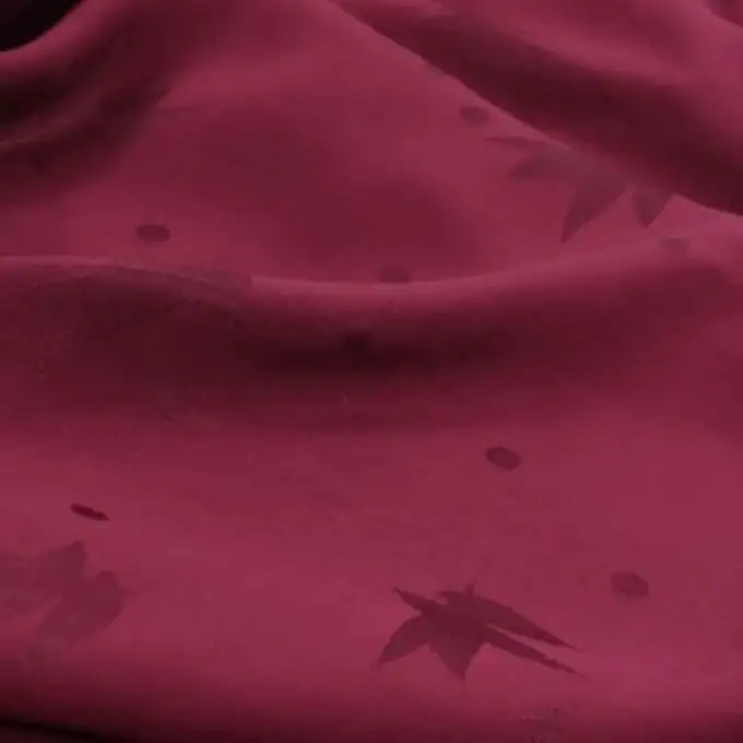 Tessuto jacquard viscosa Streli bordeaux - Églantine e Zoé