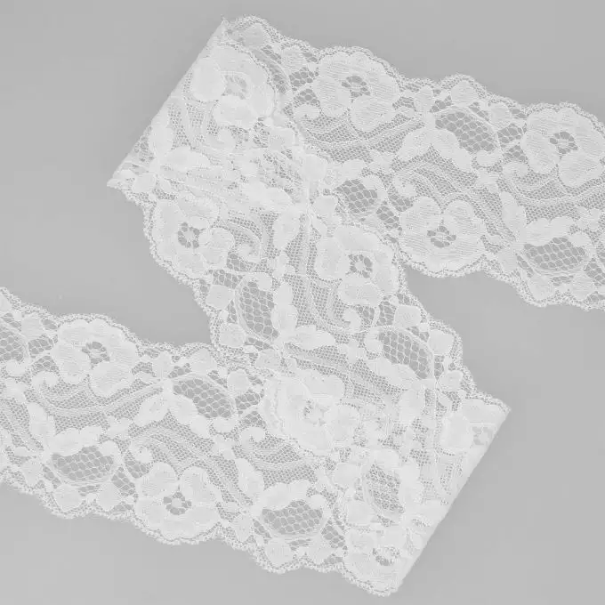 Dentelle nylon bianco estensibile 80mm