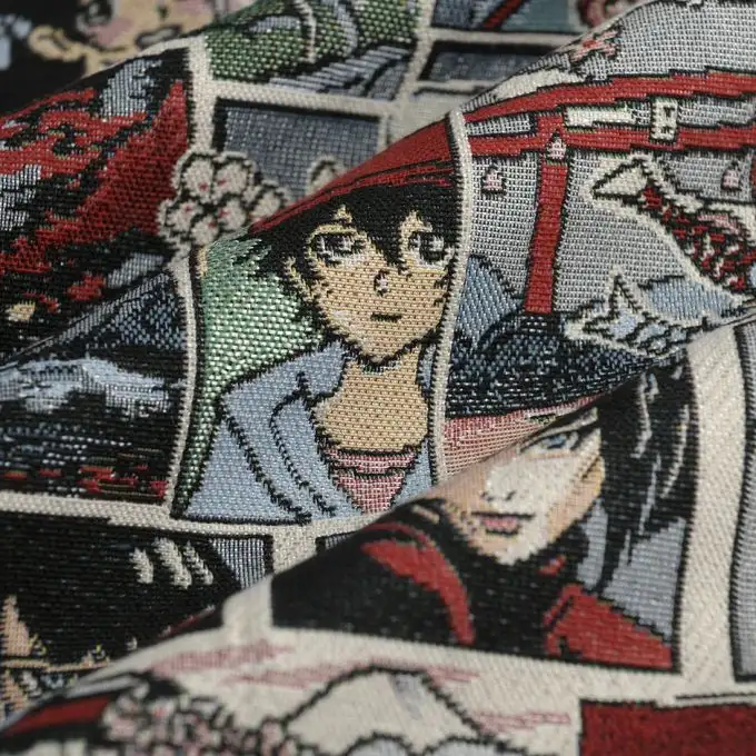 Tessuto jacquard Manga Akio multicolore