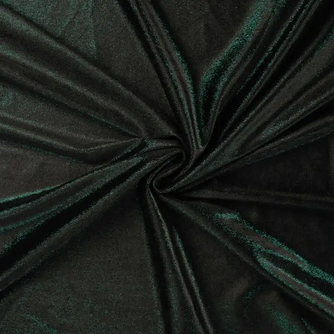 Tessuto velluto brillante verde