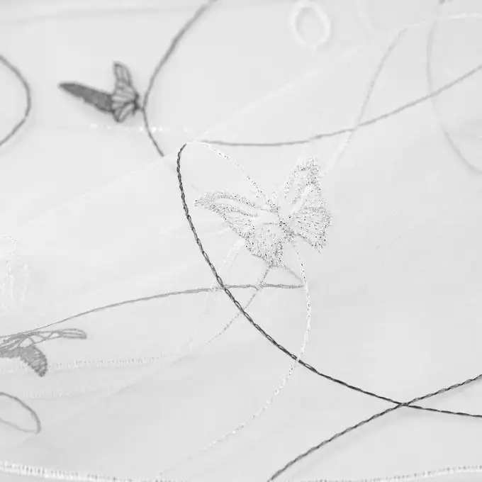 Organza ricamato modulabile bianco 45 cm