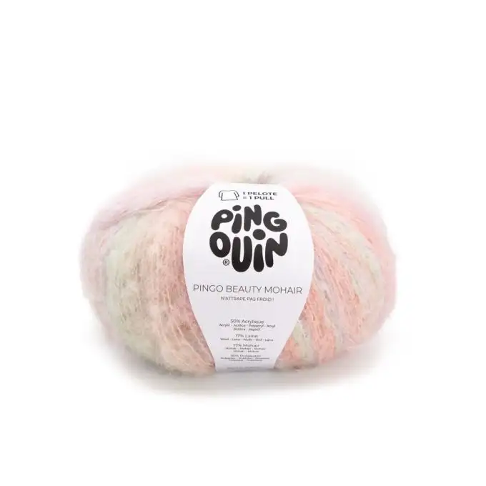 Pelota di filato da maglia Beauty mohair pastello - Pingouin
